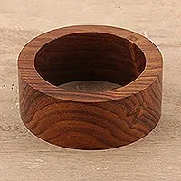 Mango wood bangle bracelet, Natural Grain