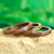 Mango wood bangle bracelets, 'Fashionable Trio' (set of 3) - Set of 3 Hand-Carved Mango Wood Bangle Bracelets from India thumbail