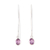 Amethyst-Ohrhänger 'Stylish Lilac' - Ohrringe mit facettiertem Amethystaus Indien