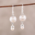 Aretes colgantes de perlas cultivadas - Pendientes colgantes de perlas cultivadas elaborados en la India
