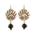 Bone dangle earrings, 'Round Allure' - Handmade Round Bone Dangle Earrings from India