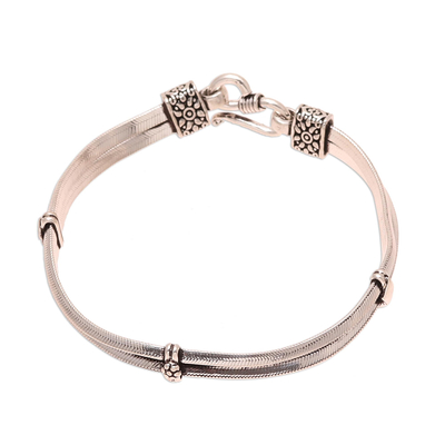 Sterling silver chain bracelet, 'Suave Style' - Sterling Silver Snake Chain Bracelet from India
