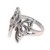 Sterling silver band ring, 'Butterfly Companion' - Butterfly Sterling Silver Band Ring from India (image 2d) thumbail
