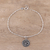 Sterling silver chain bracelet, 'Om of Peace' - Sterling Silver Om Bracelet Crafted in India (image 2) thumbail