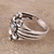 Sterling silver band ring, 'Wonderful Loops' - Loop Pattern Sterling Silver Band Ring Crafted in India (image 2b) thumbail