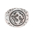 Sterling silver signet ring, 'Om Classic' - Om Pattern Sterling Silver Signet Ring from India (image 2a) thumbail
