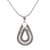 Sterling silver pendant necklace, 'Drop Majesty' - Drop-Shaped Sterling Silver Pendant Necklace from India thumbail