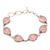 Chalcedony link bracelet, 'Glossy Pink' - 22-Carat Pink Chalcedony Link Bracelet from India (image 2c) thumbail