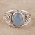 Chalcedony cocktail ring, 'Gleaming Appeal' - Oval Chalcedony Cocktail Ring Crafted in India (image 2b) thumbail