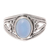 Chalcedony cocktail ring, 'Gleaming Appeal' - Oval Chalcedony Cocktail Ring Crafted in India (image 2d) thumbail