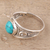Sterling silver and reconstituted turquoise cocktail ring, 'Turquoise Charm' - Sterling Silver and Reconstituted Turquoise Cocktail Ring (image 2) thumbail