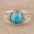 Sterling silver and reconstituted turquoise cocktail ring, 'Turquoise Charm' - Sterling Silver and Reconstituted Turquoise Cocktail Ring (image 2b) thumbail