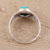 Sterling silver and reconstituted turquoise cocktail ring, 'Turquoise Charm' - Sterling Silver and Reconstituted Turquoise Cocktail Ring (image 2c) thumbail
