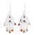 Multi-gemstone dangle earrings, 'Hamsa Chakra' - Multi-Gemstone Hamsa Chakra Dangle Earrings from India thumbail