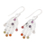 Multi-gemstone dangle earrings, 'Hamsa Chakra' - Multi-Gemstone Hamsa Chakra Dangle Earrings from India