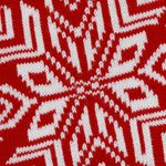 Knit stocking, 'Snowflake Charm' - Snowflake Pattern Knit Stocking in Poppy from India