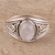 Rainbow moonstone cocktail ring, 'Gleaming Appeal' - Oval Rainbow Moonstone Cocktail Ring from India (image 2) thumbail