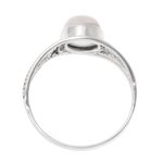 Rainbow moonstone cocktail ring, 'Gleaming Appeal' - Oval Rainbow Moonstone Cocktail Ring from India