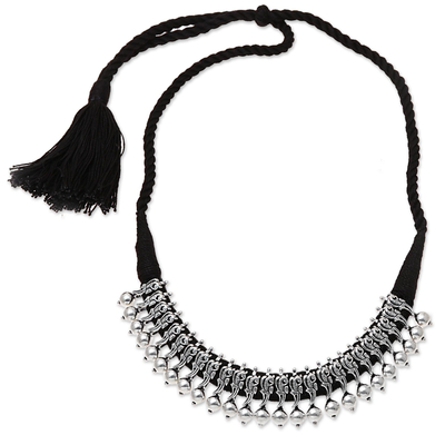 Halskette mit Anhänger aus Sterlingsilber - Verstellbare Halskette mit Anhänger aus Sterlingsilber aus Indien
