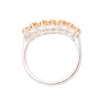 Citrine band ring, 'Golden Array' - 2-Carat Citrine Band Ring from India