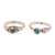 Sterling silver and composite turquoise rings, 'Turquoise Beauty' (pair) - Sterling Silver and Composite Turquoise Rings (Pair)
