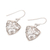 Sterling silver dangle earrings, 'Floral Triad' - Floral Sterling Silver Dangle Earrings from India