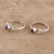 Sterling silver rings, 'Turquoise Beauty in Purple' (pair) - Purple Composite Turquoise and Sterling Silver Rings (Pair) (image 2b) thumbail