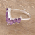 Amethyst band ring, 'Lilac Array' - 2-Carat Amethyst Band Ring from India (image 2) thumbail