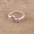 Amethyst band ring, 'Duality' - Faceted Amethyst Band Ring Crafted in India (image 2) thumbail