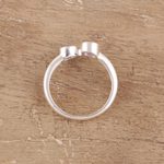 Amethyst band ring, 'Duality' - Faceted Amethyst Band Ring Crafted in India