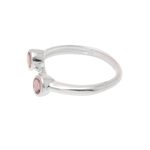 Amethyst band ring, 'Duality' - Faceted Amethyst Band Ring Crafted in India