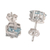 Blue topaz stud earrings, 'India Charm' - Sparkling Blue Topaz Stud Earrings from India (image 2d) thumbail
