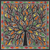 Madhubani-Gemälde, 'Prächtiger Baum'. - Mehrfarbiges Madhubani-Baumbild aus Indien