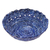 Recycled paper basket, 'Beautiful Spirals in Blue' - Recycled Paper Basket in Blue from India