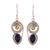 Lapis lazuli and citrine dangle earrings, 'Wondrous Coil' - Lapis Lazuli and Citrine Dangle Earrings from India