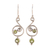 Peridot dangle earrings, 'Swirling Royal' - Faceted Peridot Dangle Earrings from India