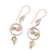 Peridot dangle earrings, 'Swirling Royal' - Faceted Peridot Dangle Earrings from India