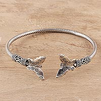 Sterling silver cuff bracelet, 'Butterfly Fantasy' - Sterling Silver Butterfly Cuff Bracelet from India