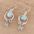 Blue topaz and larimar dangle earrings, 'Eternal Blue' - Blue Topaz and Larimar Dangle Earrings from India