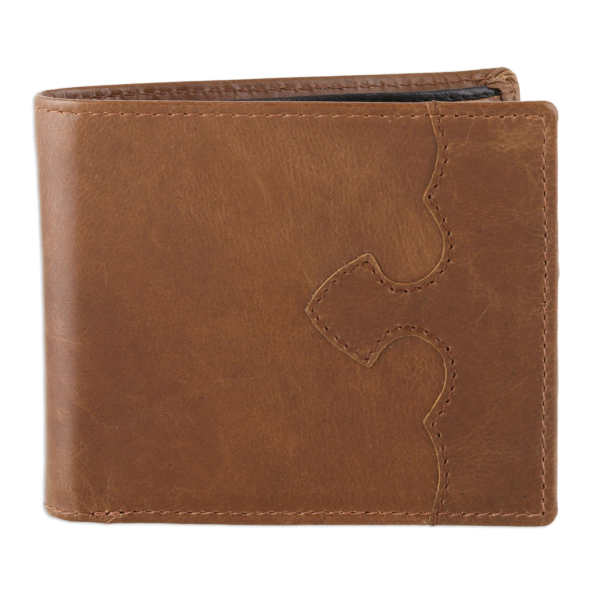 UNICEF Market | Handmade Leather Wallet in Redwood from India - Redwood ...
