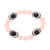 Rose quartz and onyx beaded stretch bracelet, 'Gemstone Glee' - Rose Quartz and Onyx Beaded Stretch Bracelet (image 2c) thumbail