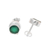 Onyx stud earrings, 'Beneath the Moon' - Sparkling Green Onyx Stud Earrings from India (image 2d) thumbail