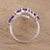 Amethyst wrap ring, 'Lavender Leaves' - 5-Carat Amethyst Wrap Ring Crafted in India (image 2c) thumbail