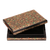 Papier mache decorative box, 'Golden Glory' - Gold-Tone Leaf Motif Papier Mache Decorative Box from India