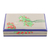 Papier mache decorative box, 'Cherry Delight' - Hand-Painted Floral Papier Mache Decorative Box from India