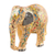 Skulptur aus Pappmaché, „Goldener Elefant“. - Handgemalte Papiermaschine Elefantenskulptur aus Indien