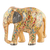 Papier mache sculpture, 'Golden Elephant' - Hand-Painted Papier Mache Elephant Sculpture from India (image 2c) thumbail