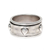 Sterling silver spinner ring, 'Mesmerizing Hearts' - Heart Motif Sterling Silver Spinner Ring from India
