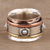 Cultured pearl spinner ring, 'Glowing Energy' - Cultured Pearl Spinner Ring from India (image 2) thumbail