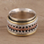 Sterling silver spinner ring, 'Royal Trance' - Dot Motif Sterling Silver Spinner Ring from India thumbail